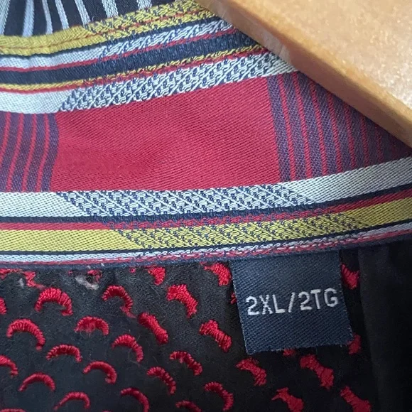 Robert Graham Black and Red Striped Dress Shirt - Picture 4 of 14